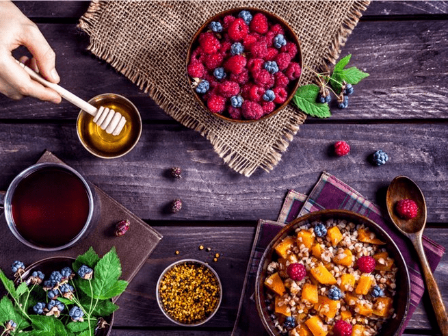 Uma variedade de receitas