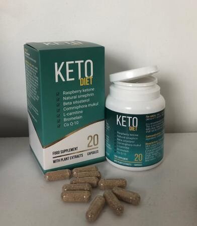 foto das cápsulas Keto Diet, experiência de tomar o produto